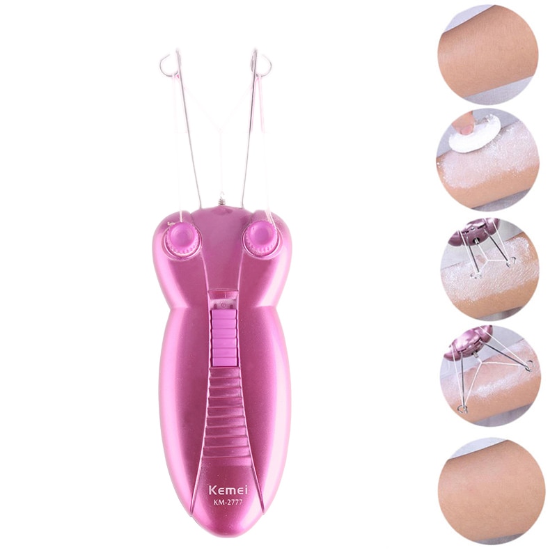 Kemei KM-2777 épilateur dame visage coton fil défaiteur épilateur femmes visage épilateur Machine EU Plug