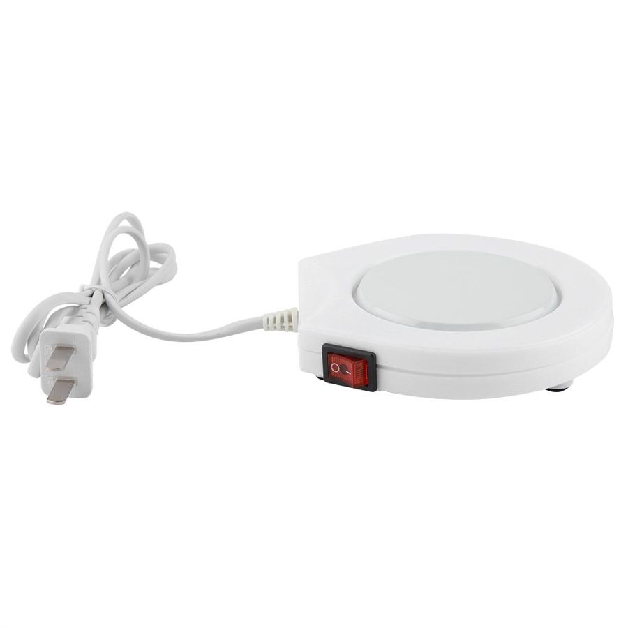 Electric Coffee Mug Warmer – Insulation Heating Pad For Tea & Milk, White, Home/Office
