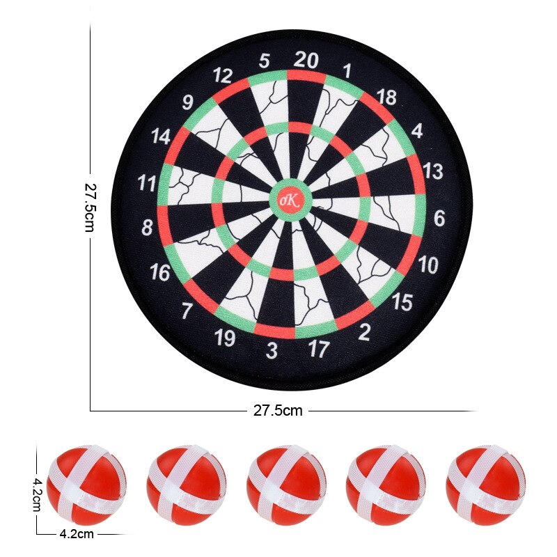 Cartone animato a doppia faccia DartBoard lanciare palline appiccicose Sport al coperto giocattolo famiglia gioco interattivo dardo regalo di natale per bambini: 6