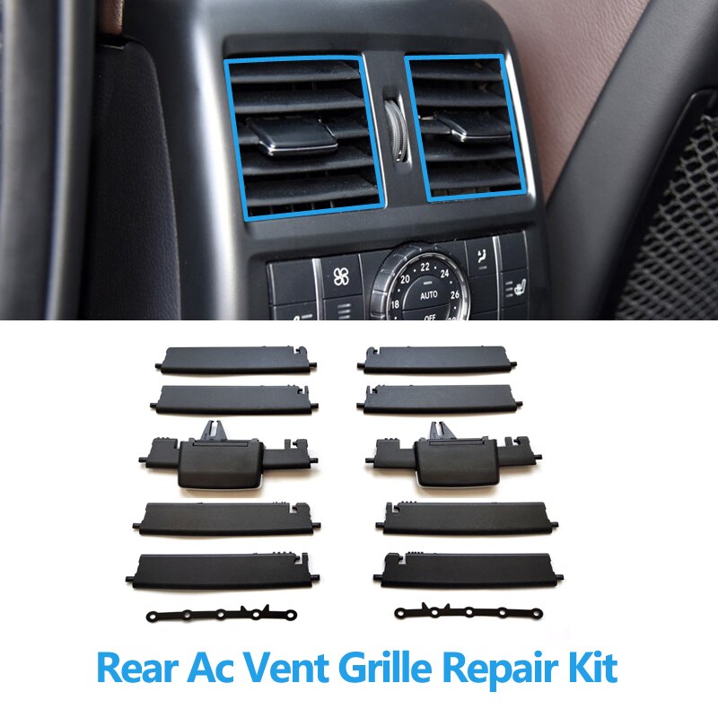 Car Front Rear A/C Air Conditioner Vent Outlet Grille Slide Clip Repair Kit For Mercedes-Benz W166 ML320 ML350 GL450 ML GLE: Rear Repair Kit