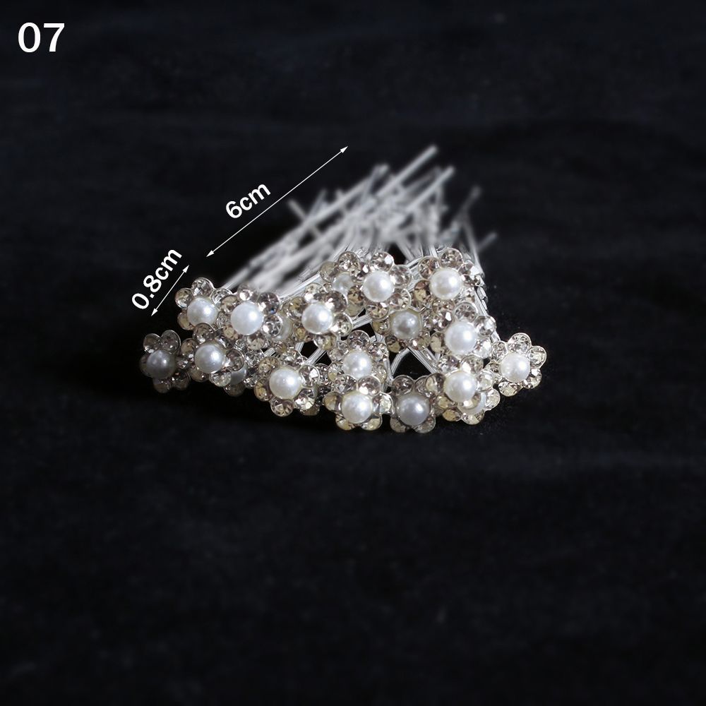 20 stücke Braut U-förmigen Stift Metall Haarspange Clip Haarnadeln Strass Perle Frauen Haar Zubehör Hochzeit Frisur Werkzeuge: Rose Gold Farbe