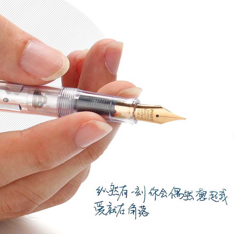 PILOT 78G Pen FP-78G Student Writing Ink Pen Transparent Fine EF / F/M Tip Wannian Gold Ink Pen Writing Painting Tools