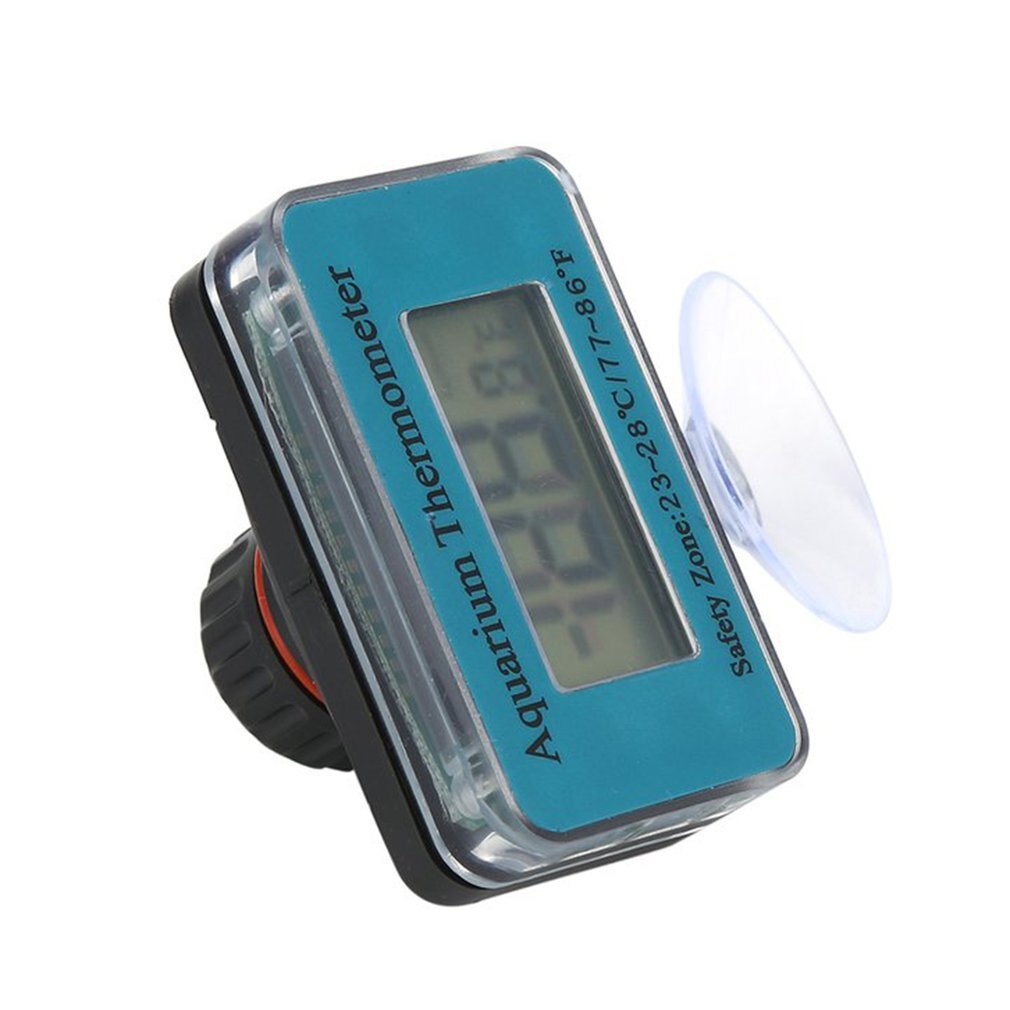 Aquarium Thermometer LCD Digital Display Aquarium Thermometer Waterproof Water Tank Thermometer With Suction Cup