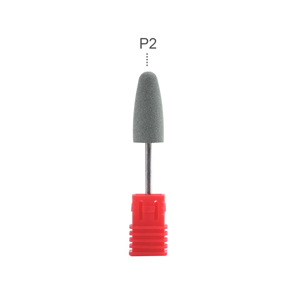 Silicone Ceramic Nails Drill Bit Polisher Rubber Remover Electric Manicure Machine Tools Milling Cutter Griding Buffer File: P2