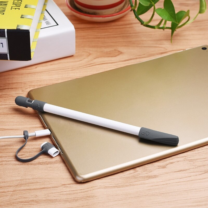 Cap Holder+Tip Cover+Lightning Cable Adapter Tether 3-Piece Kit For Apple Pencil