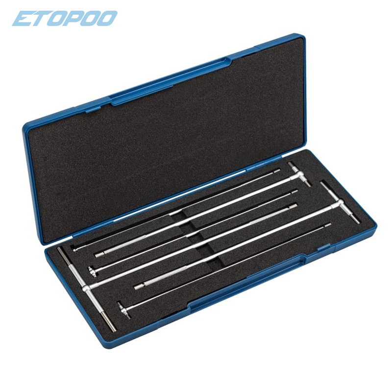 Industrieel Gereedschap 6-12Inch Telescoping Meterset 8-150Mm (5/16 "-6") Interne Meter, Gatmeters Voor Snelle Binnenmeting: Bruin