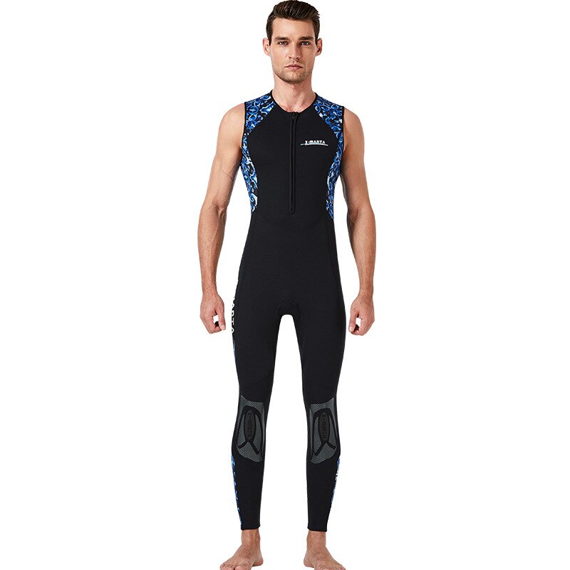 Men Women 1.5mm Sleeveless Neoprene one-piece wetsuit Triathlon Wetsuit Wet Suit Thickness Open Water Swimming Suit Front Zip: 3 / XXL