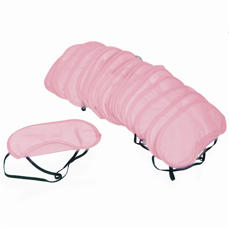 10 Teile/los Weiche Reisen Schlafen Augen Maske Schwarz Schatten Entspannen Schlaf Frauen Männer Augenbinde Augenklappe Nacht Augenklappe: pink 10pcs