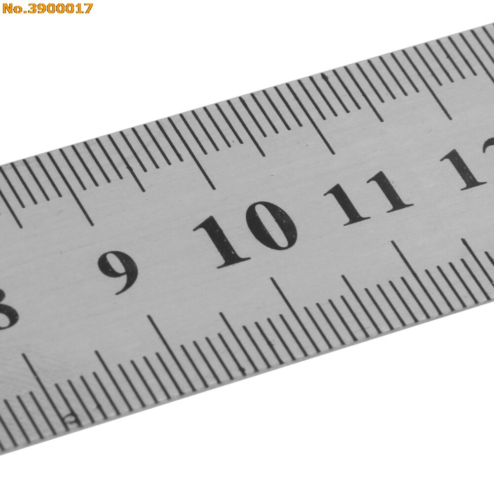 30Cm 12 "Double Side Roestvrij Staal Metric Metalen Liniaal Pocket Pouch Meting Ondersteuning