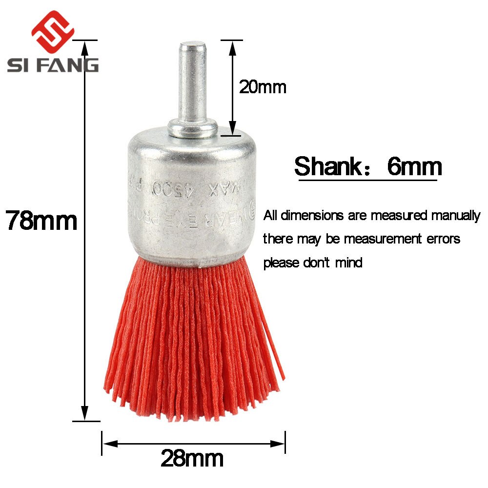 1/3pcs 30mm Cup Nylon Abrasive Brush Wheel Wire Brush for Drill Rotary Tool Wood Polishing Deburring Cleaning 80#/120#/240#: 120Grit