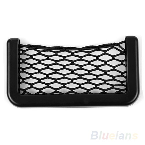 Universal Auto lateral para asiento de coche almacenamiento trasero bolsa de red de soporte, bolsillo trasero maletero organizador negro elástico Flexible malla