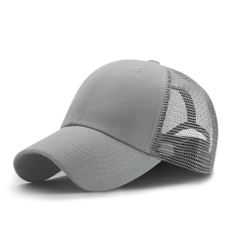 Frauen Baseball Kappe Frauen Hysterese Hut Sommer Messy Bun Mesh Hüte Casual Unisex Einstellbare Baseball Caps Weibliche: GRAY