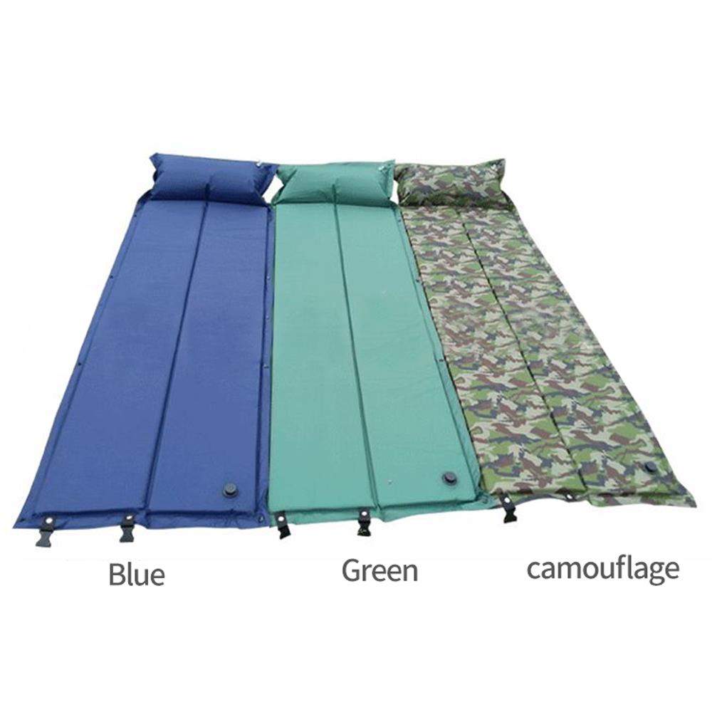 foldable outdoor camping splicable inflatable sponge sleeping pad 183 * 57 * 2.5cm Air Mattress Bag Camping Pad Picnic Beach Mat