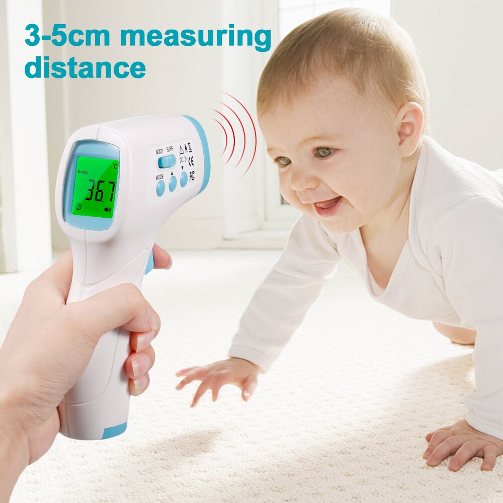 Non Contact Forehead Thermometer Infrared Thermometer Body Temperature Fever Digital Measure Tool for Baby Adult