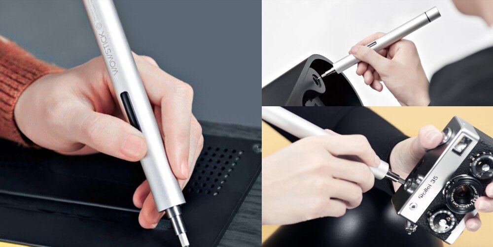 Wowstick – tournevis électrique sans fil en alliage d'aluminium, Kit d'outils de réparation pour le bricolage