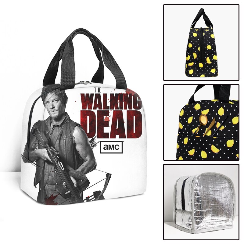 The Walking Dead przenośna torba chłodząca do drugiego śniadania dzieci Student izolacja termiczna torba na żywność podróż pojemnik na Lunch na piknik dla mężczyzn: 015