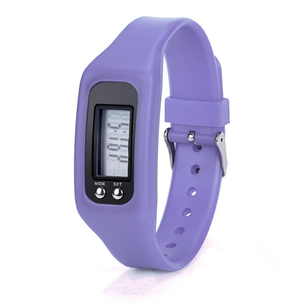 Silicone Pedometer Watch Environmental Protection Walking Distance Counter LCD Sports Bracelet