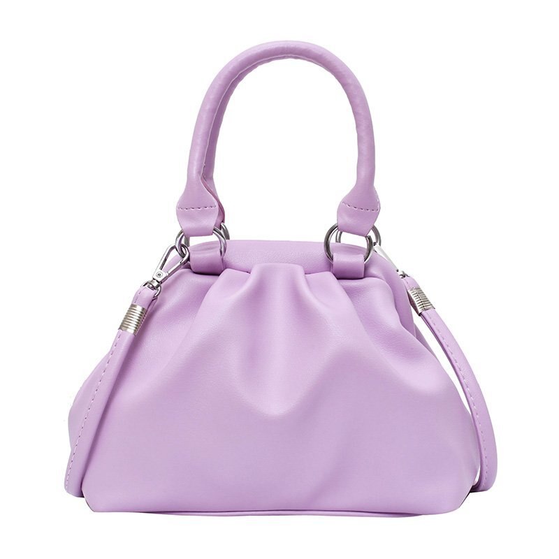 Bolsa feminina de luxo bolsa e bolsa 2020 novo estilo nuvem bolsa embraiagens cinta crossbody saco cor sólida cmessenger bolsa de ombro: Purple shoulder bag