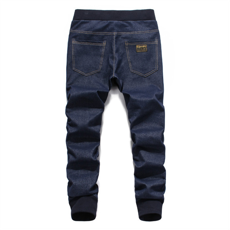 Pioneer lengte maat stretch jeans donkerblauw structuur