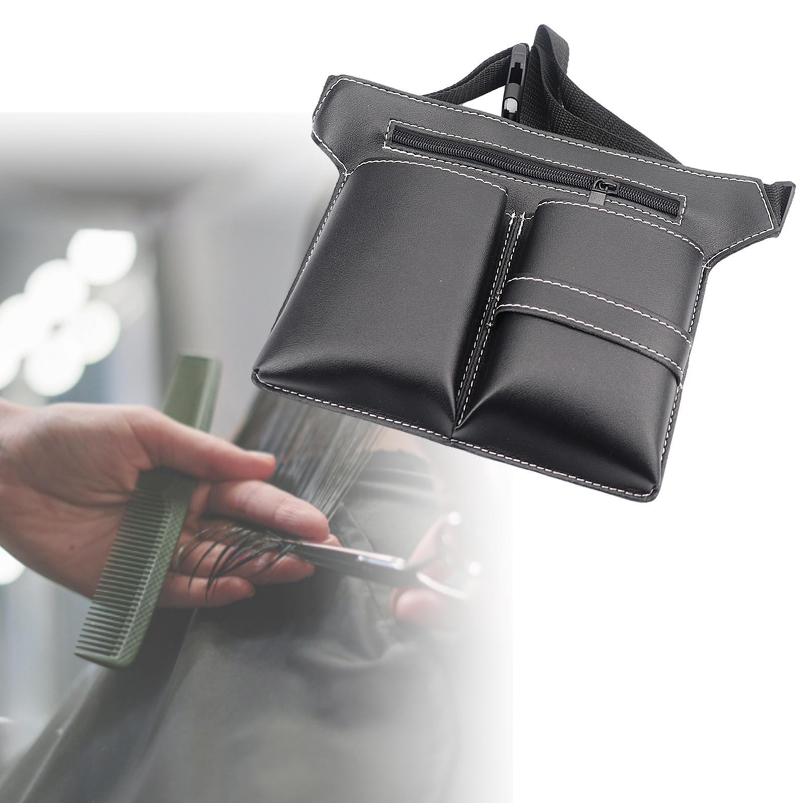 Haar Schaar Holster Pu Leer Met Taille Riem Voor Kapper Kapper