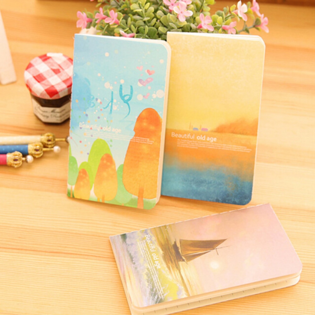Mini diarios de bolsillo, cuaderno de notas de papel, diario para viajeros, suministros escolares bonitos, papelería de oficina para niños