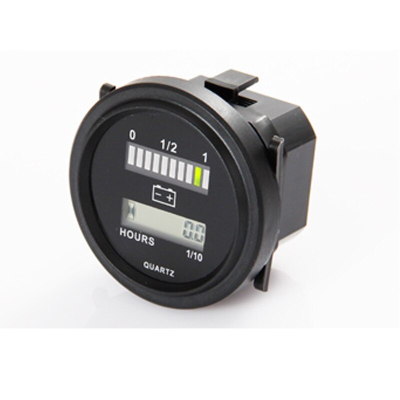 QUARTZ LED Battery Indicator Digital Hour Meter for DC Powered Unit With LED Battery Indicator Guage Gauge 12V-72V for Golf Car