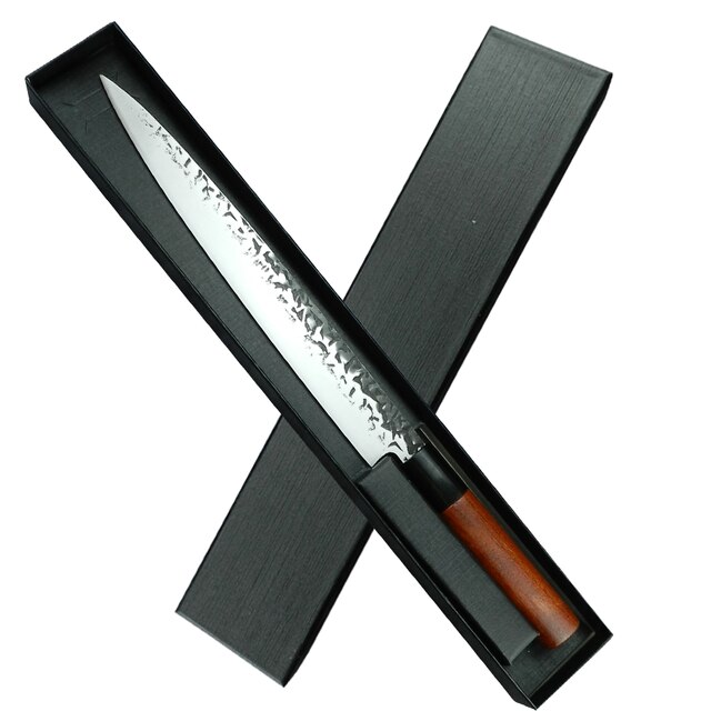 RZD Stainless Steel Kitchen Chef Knife Set 1-4PCS Japanese Style Sushi Sashimi Knife 9 INCH Chef Slicing Knife Deboning Bone: B 1 sushi with box