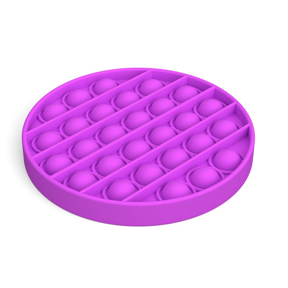 Siliconen Volwassen Kids Grappige Stress Educatief Puzzel Speelgoed Push Pop Bubble Zintuiglijke Fidget Zachte Squeeze Speelgoed: Purple