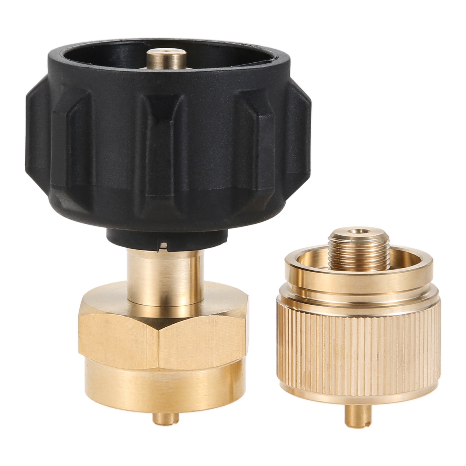 Propane Gas Camping Stove Adapter 1LB Tank Convert to EN417 Bottle Thread 7/16" Brass Adapter +1lb Propane Tanks Refill Adapter
