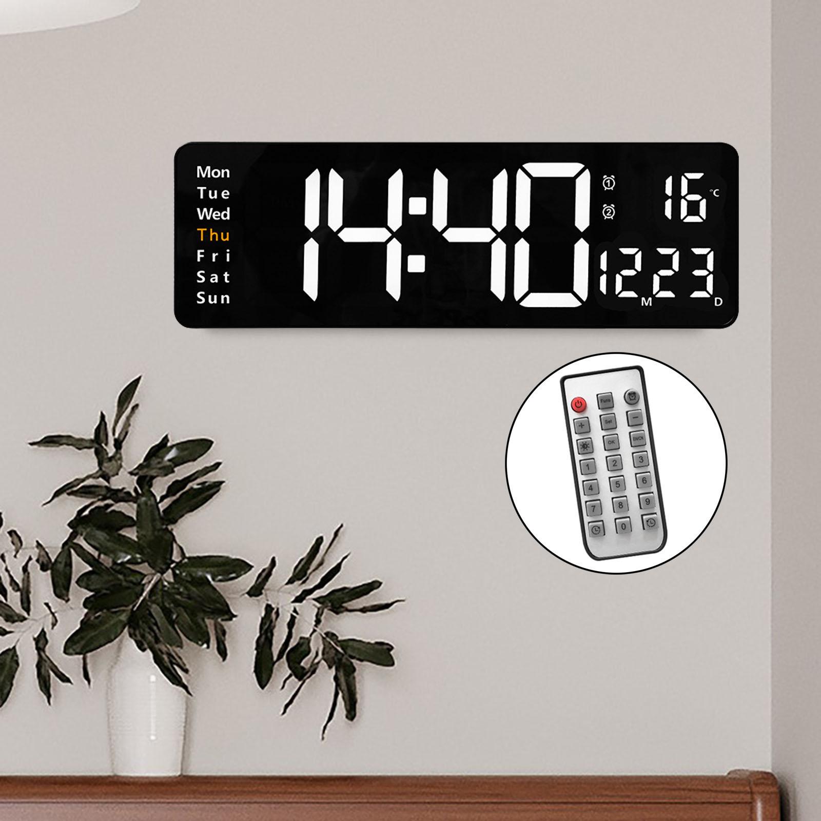 Large Digital Wall Clock Ten-Level Brightness Adjustment Office Desk Clocks