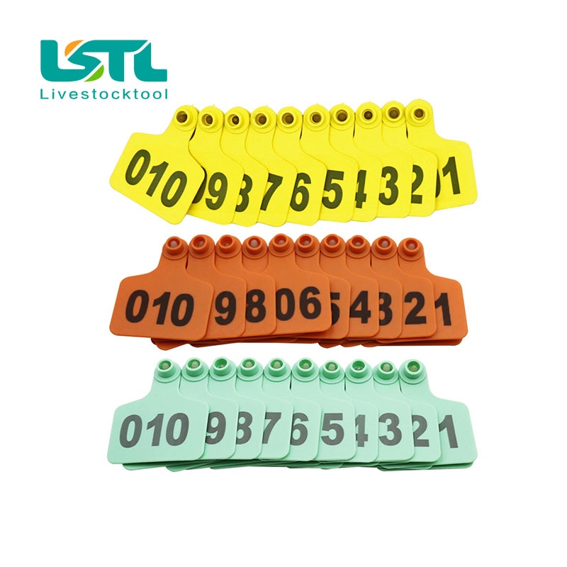 100Pcs Farm Animal Oormerken Nummer 001-500 Koe Vee Identificatiekaart Tpu Oor Tag Borden Met Woorden oorbellen