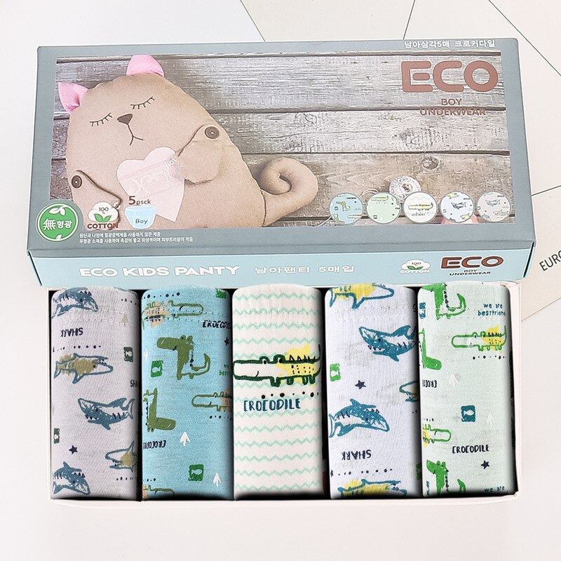 Culottes bleues à rayures pour garçons, sous-vêtements en coton de pour enfants de 3, 4, 6, 8, 10 et 12 ans, OBU203109