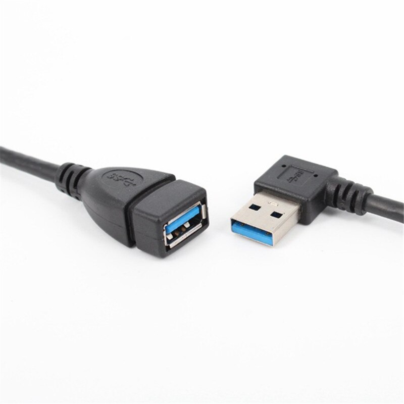 20cm USB 3.0 Right / Left / Up / Down Angle 90 Degree Extension Cable Male To Female Adapter Cord USB Cables