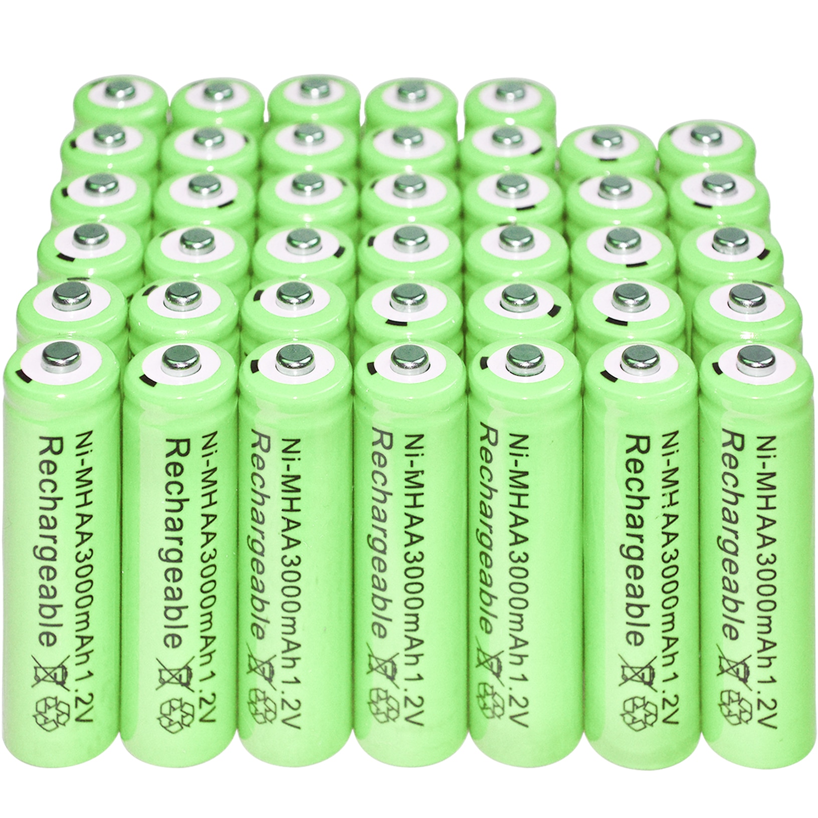 6/12/20/24/32/40pcs AA 1.2V 3000mAh NiMH 1.2v Rechargeable Batteries Green battery Garden Solar Light LED flashlight torch