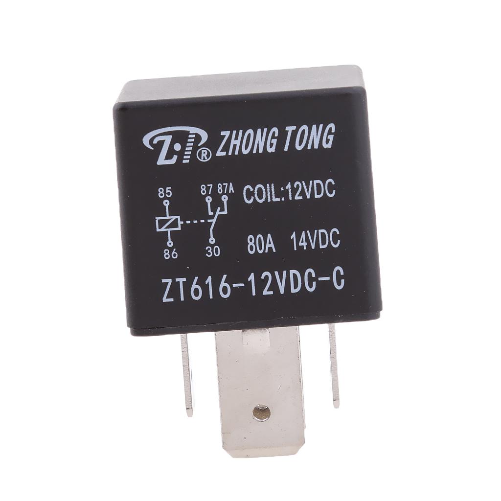 12V 40A/80A 5-Pin Spdt Contacten Automotive Omschakeling Relais Met Beugel