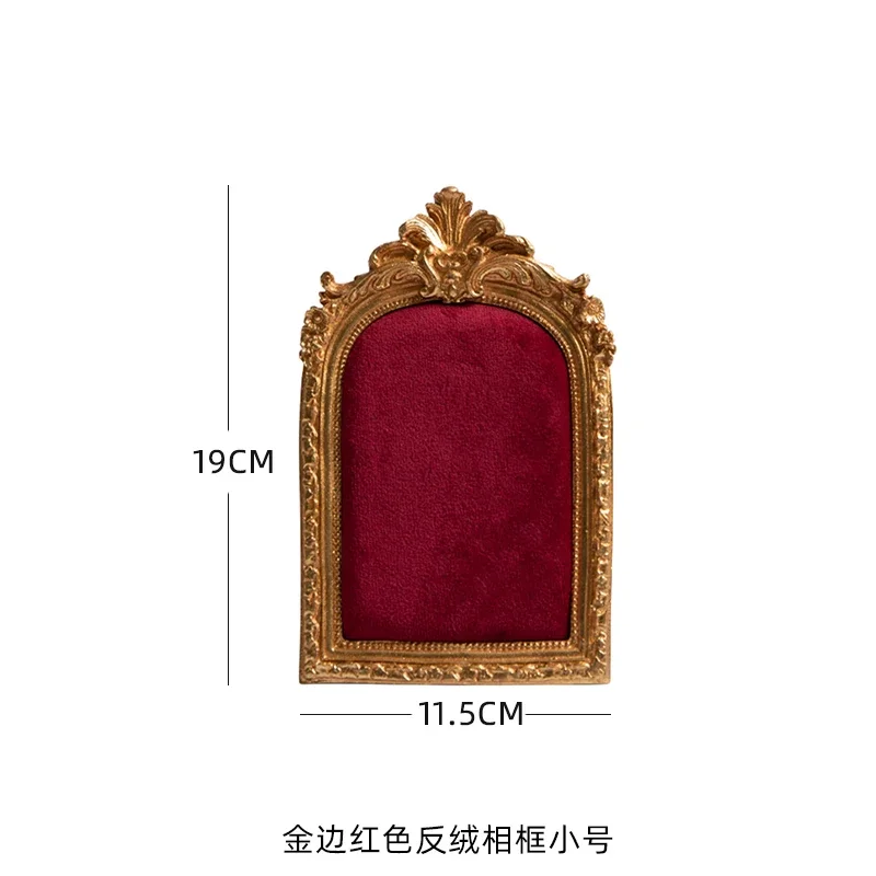 Lichte Luxe Rode Flanellen Fotolijst Ketting Stand Sieraden Shooting Rekwisieten Ring Tray Shop Sieraden Display Rack: Rood