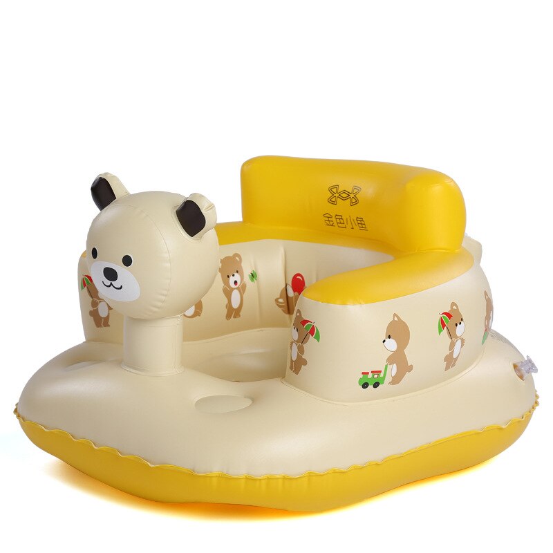 Opblaasbaar Babyzitje, Vloerzitplaats voor Baby's Baby-Peuterstoel Opvouwbare Peuterstoel Badstoel Comfortabele PVC-babystoel voor Zwembadbad