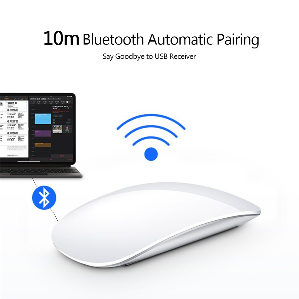 Arc Touch Magic Mouse 3 Type C Rechargeable Bluetooth 4.0 Wireless Mause Colorful Green Pink Ultra-thin Mice for Macbook Laptop