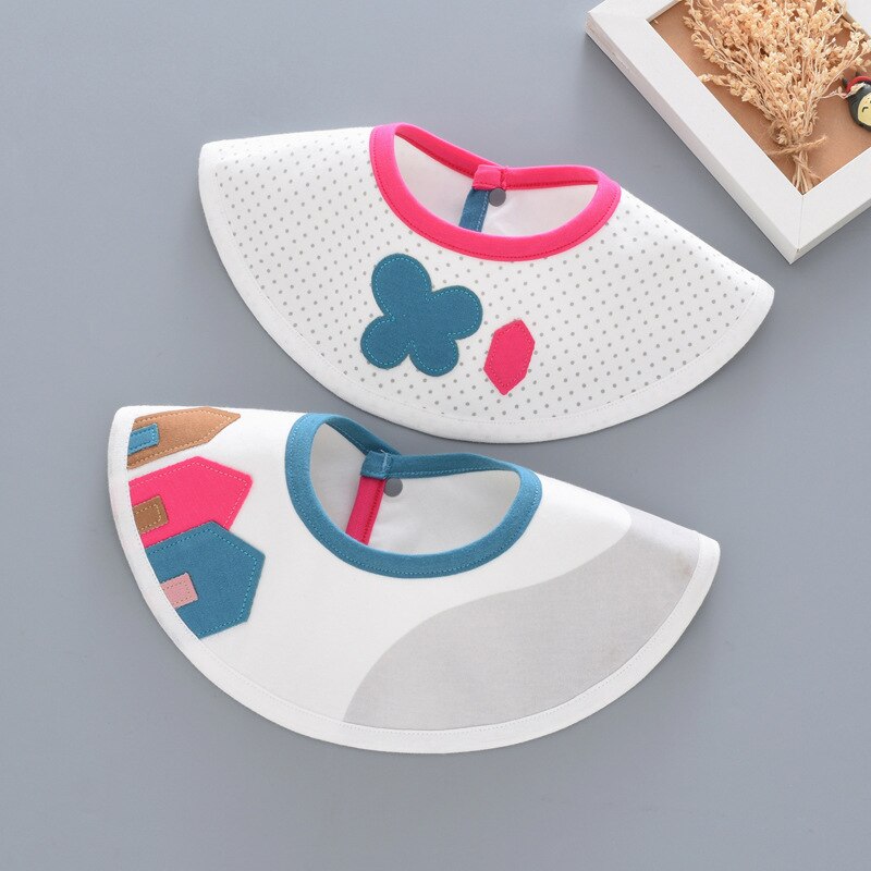 2 pacote bebê babadores de alimentação à prova dwaterproof água algodão impressão camisola dos desenhos animados bebê arroto panos infantil criança bonito 0-3 anos de idade: house