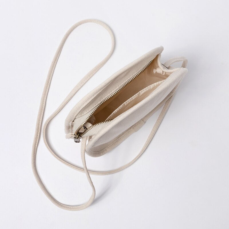 Sac messager en toile sauvage, simple et chic, couleur unie, style japonais et sud-coréen