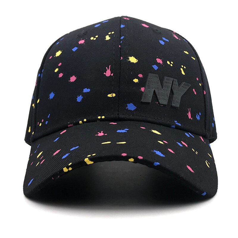 Baseballkappe mit frühlingsmotiv, Graffiti-farbflecken, damen-snapback- #39 , Trend-herren-draussen-visierkappe, Hüfte-hüpfen-kappe