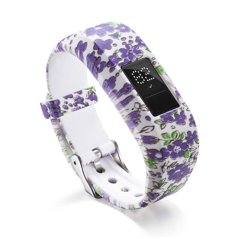 Impresión de silicona para Garmin Vivofit 3, correa para relojes, correas para Garmin JR/JR2, accesorios para relojes de pulsera, reemplazo: T