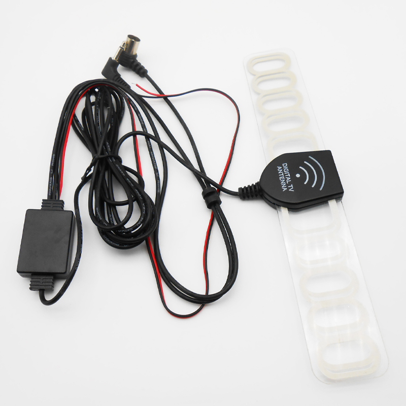 Car Active Antenna RF Plug DC3.5 Connector Auto Analog TV Receivers Built-in Signal Amplifier Universal 12V DC 3 Meters Cable
