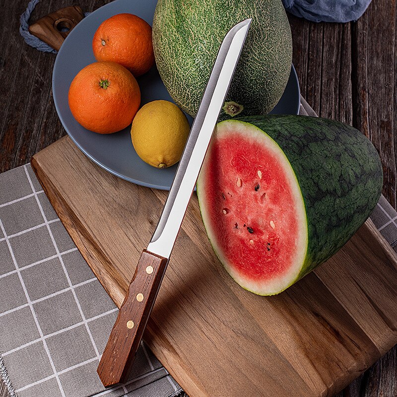 Butcher Cleaver Traditional Kitchen Knife Hammer Stainless Steel Chef Chopper Meat Cooking Knives Long Knife Melon Fruit Knife