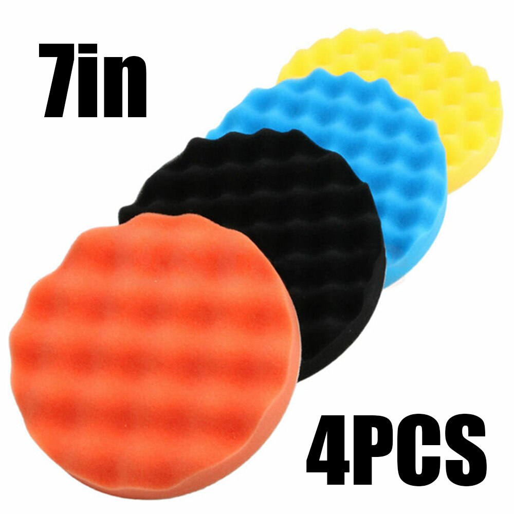 4 Pcs Polishing pads 3/4/5/6/7 inch Car Foam Buffing Polisher Detailing: 7inch
