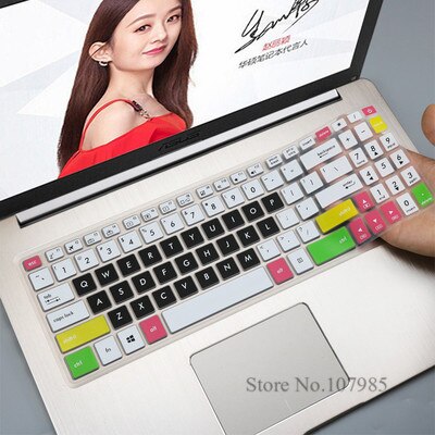 Til asus vivobook 15 n580gd n580v nx580 r560ud r560u r560 15 15.6 tommer silikone laptop tastatur cover skin protector film: Candyblack
