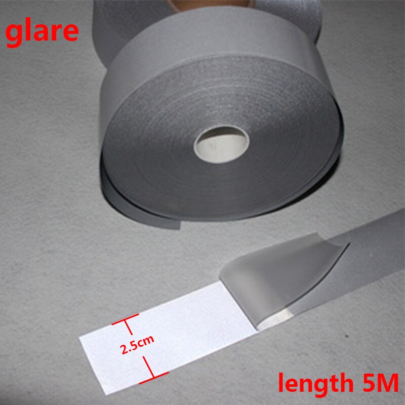 Reflective reflect strip Strip Heat Transfered Reflective Tape Sticker For Clothes Iron On Bag Shoes Diy Handmade Crafts: glare  500x2.5