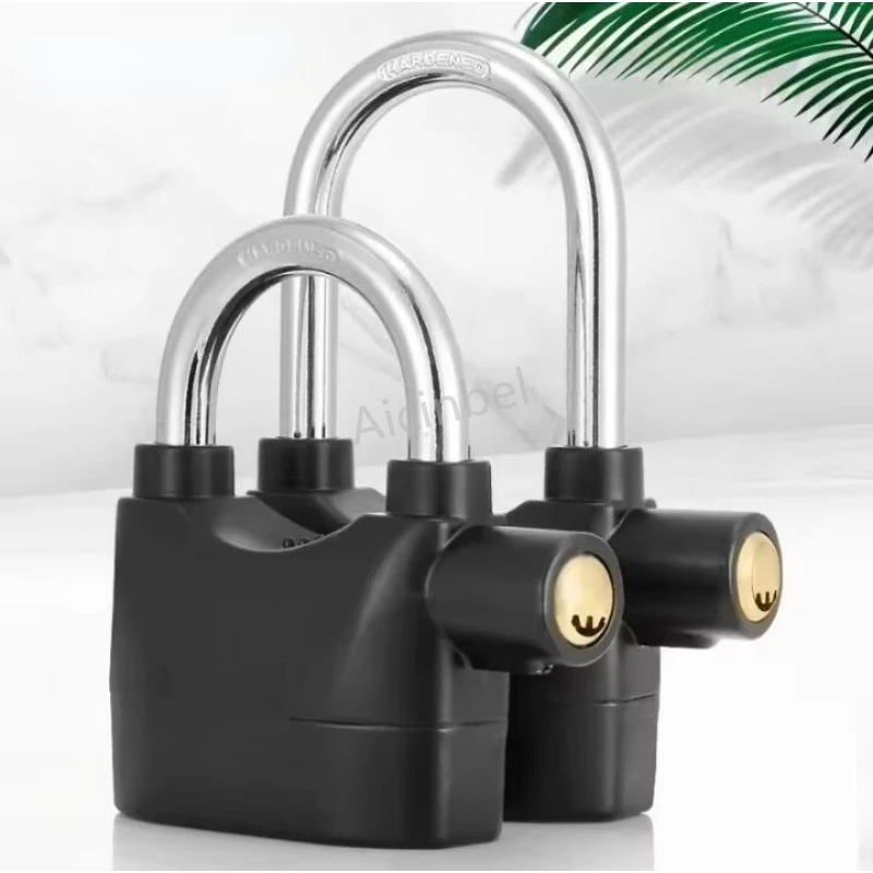 Built-in Movement Sensor Security 110db Siren Alarm Lock Universal Anti-Theft Padlock for Bicycle Motorcycle Door Gate