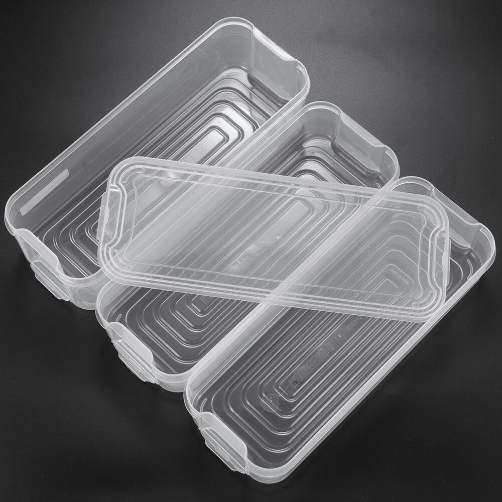3 Layers Refrigerator Storage Box Food Storage Containers Plastic Storage Bins Lid For Kitchen Fridge Cabinet Freezer Organizer