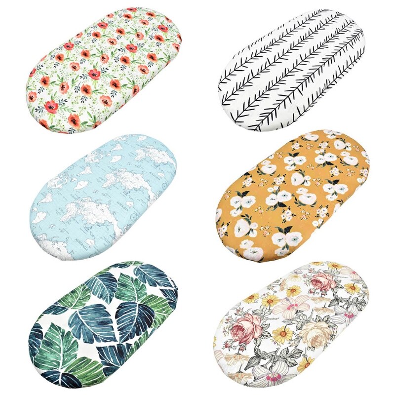 Cesta de Moisés para bebé, estampada sábana para el cuidado de la cuna, almohadilla cambiante, colchón, cubierta extraíble, Mini cama cuna, Protector L4MC